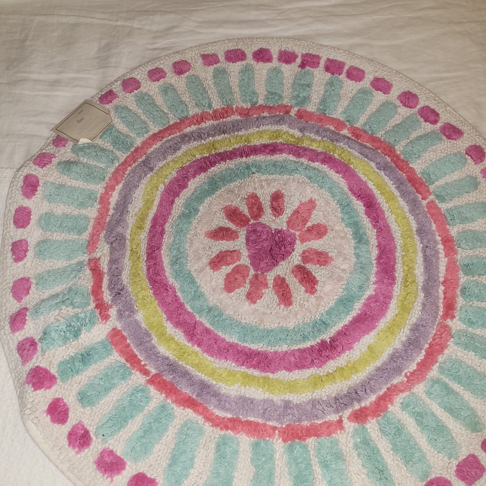 Pottery Barn Kids Colorful Round Bath Mat 28"